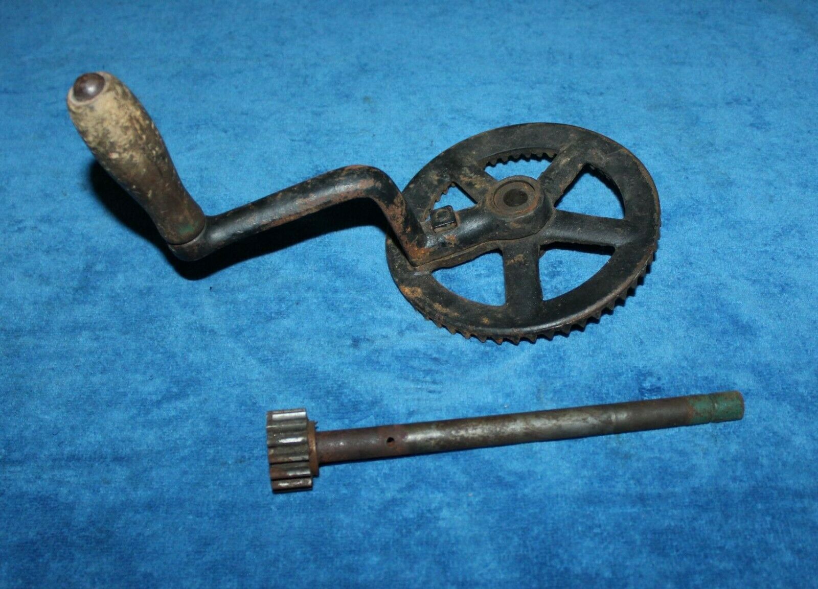 Steampunk Industrial - Farm - Gear With Wood Handle And Sprocket With Shaft